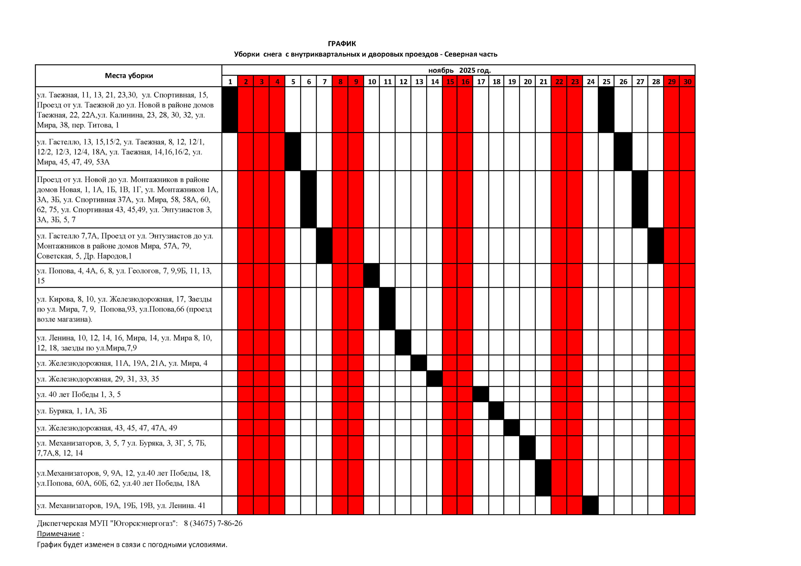Уборка снега в Югорске