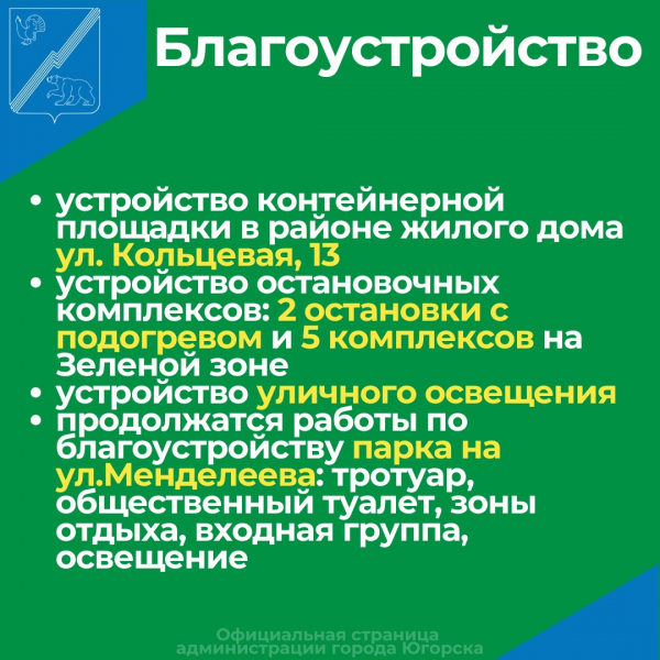 Что сделают в Югорске в 2024 году?