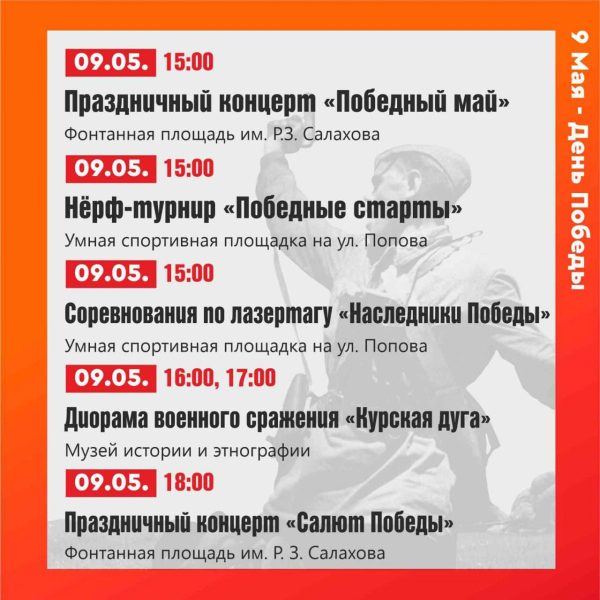 Праздничная программа мероприятий и акций, посвященных 80-летию Великой Победы
