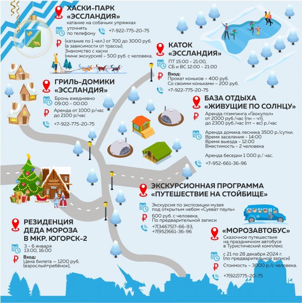 Режим работы городской горки и катка в новогодние праздники