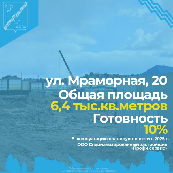 В городе продолжается строительство многоквартирных домов