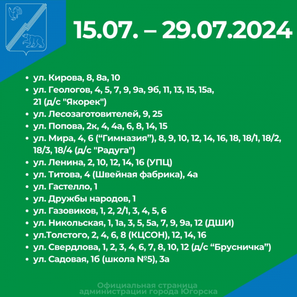 В Югорске планируется отключение горячей воды